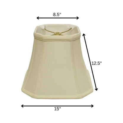 Ivory Monay Shantung Silk Square Lamp Shade HomeRoots