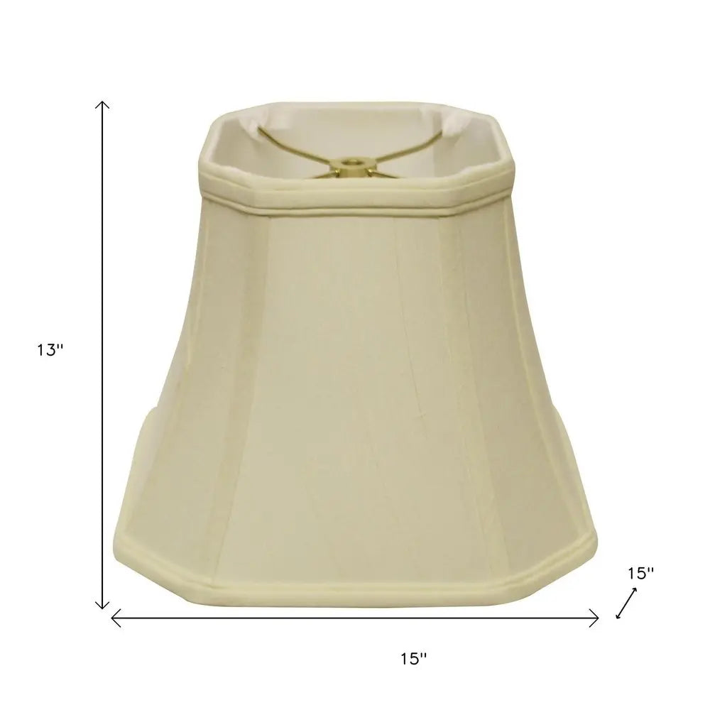 Ivory Monay Shantung Silk Square Lamp Shade HomeRoots