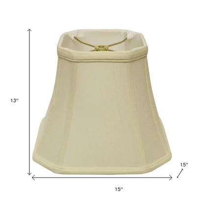 Ivory Monay Shantung Silk Square Lamp Shade HomeRoots