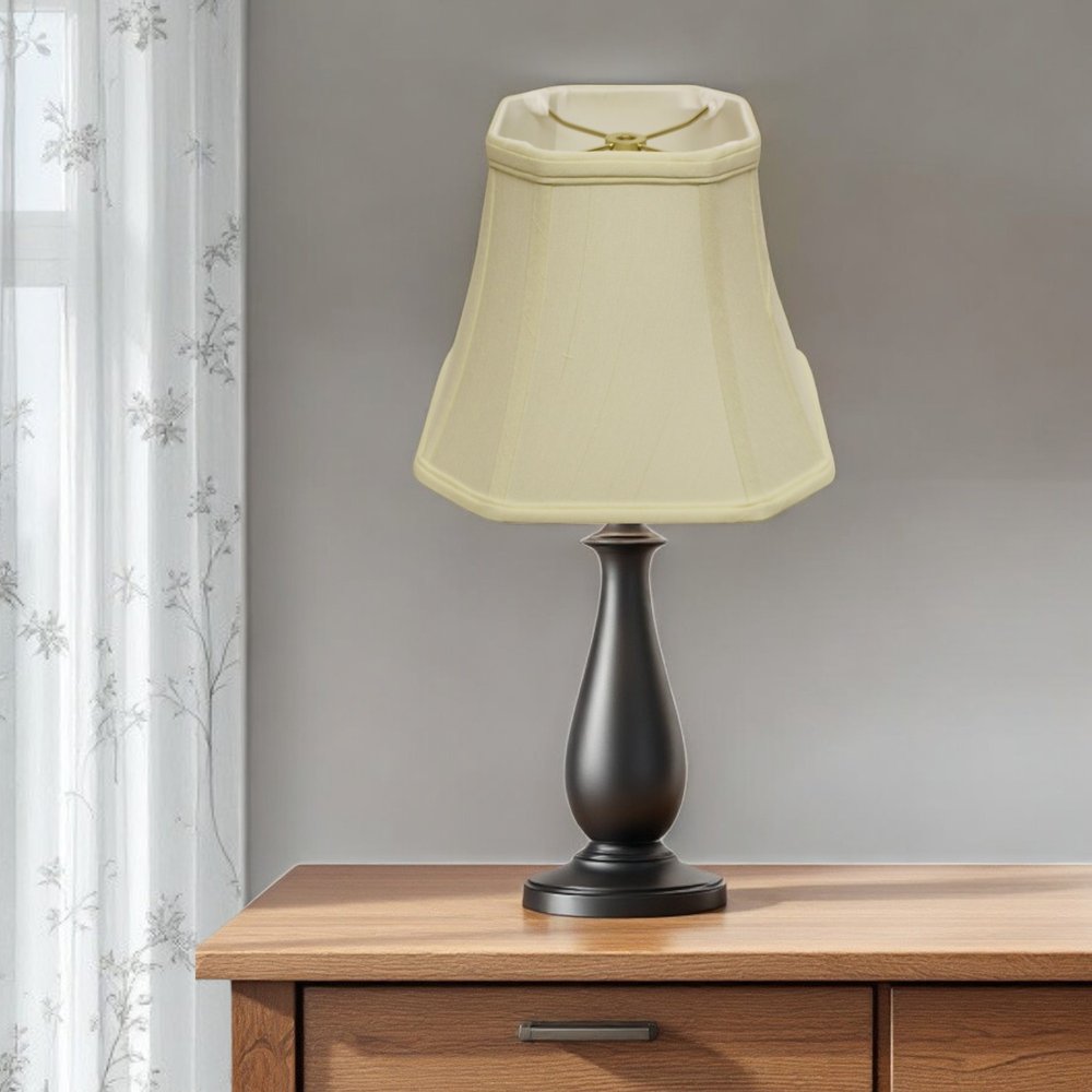 Ivory Monay Shantung Silk Square Lamp Shade HomeRoots