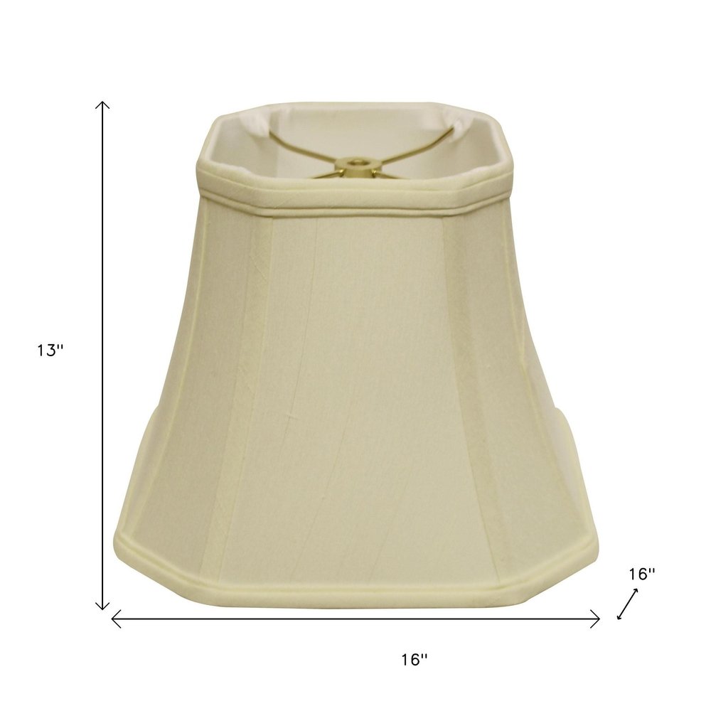 Ivory Monay Shantung Silk Square Lamp Shade HomeRoots