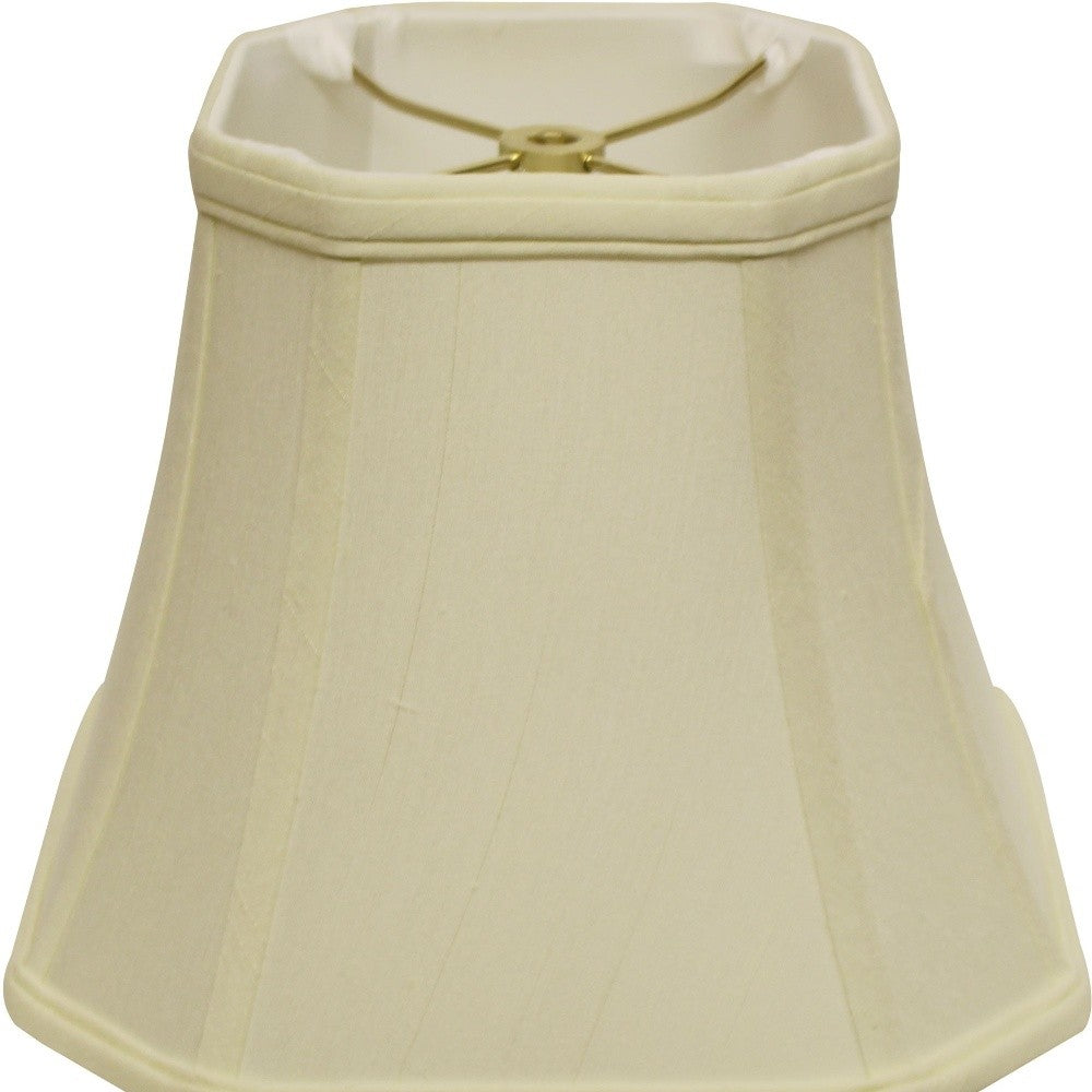 16" Ivory Slanted Square Bell Monay Shantung Lampshade