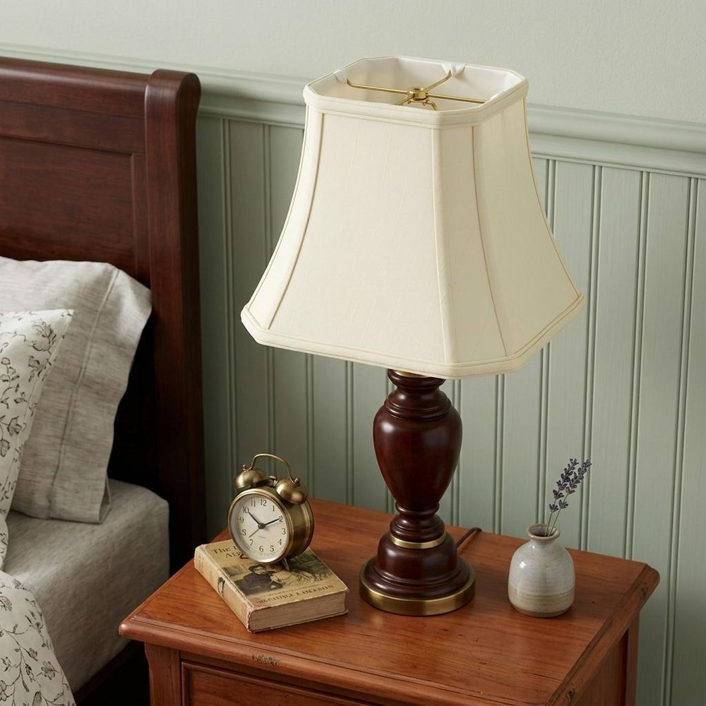 Ivory Monay Shantung Silk Bell Lamp Shade HomeRoots