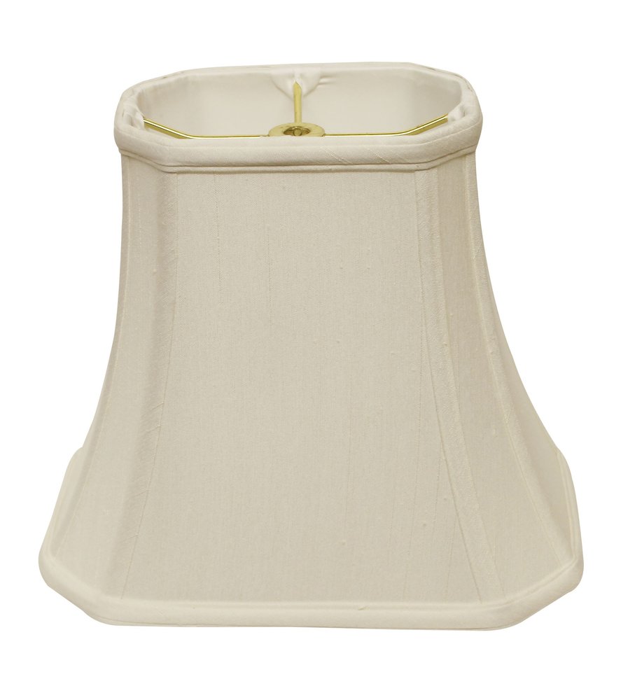 White Monay Shantung Silk Bell Lamp shade HomeRoots