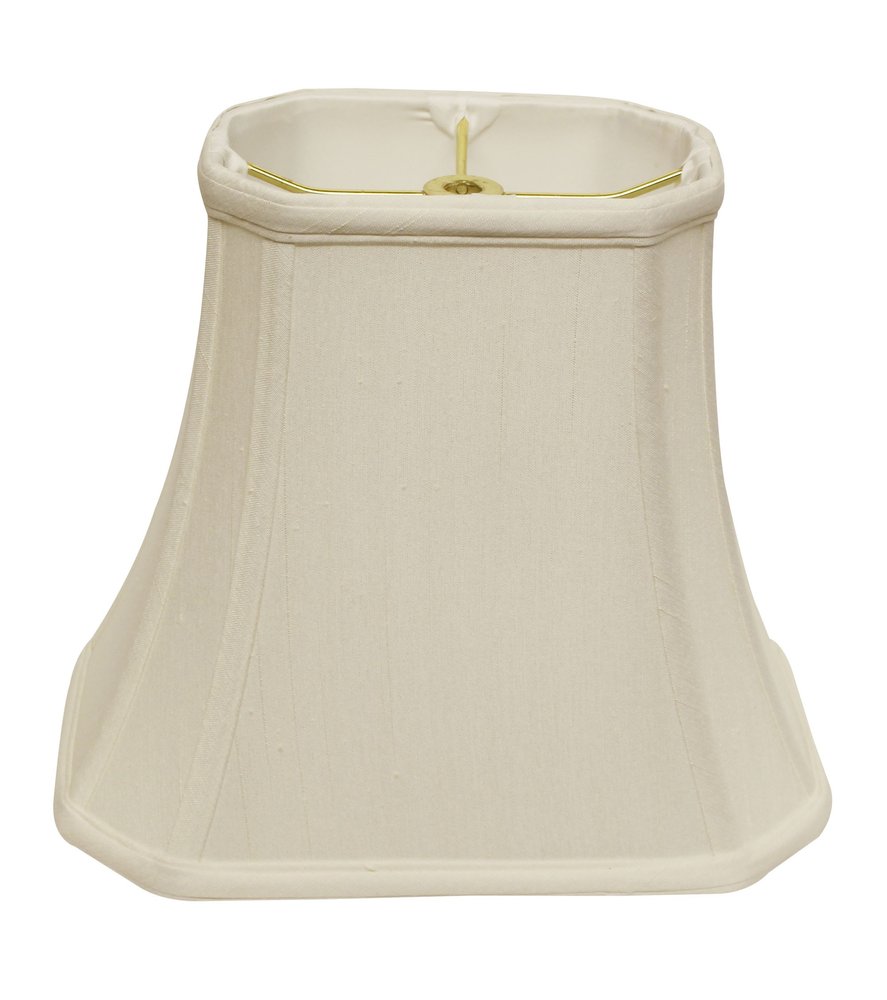 White Monay Shantung Silk Bell Lamp Shade — view 1