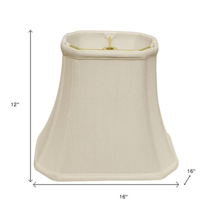 White Monay Shantung Silk Bell Lamp Shade HomeRoots