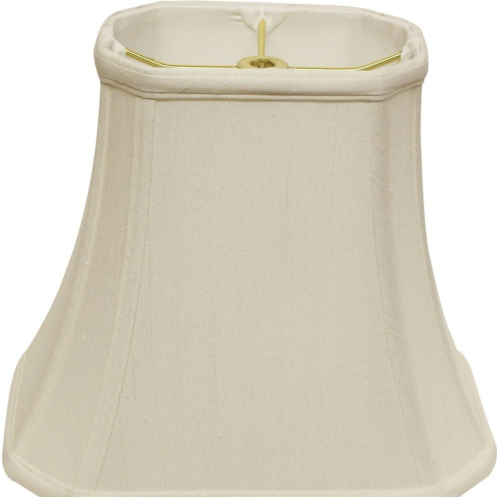 White Monay Shantung Silk Bell Lamp Shade HomeRoots