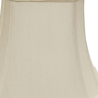 White Monay Shantung Silk Bell Lamp Shade HomeRoots