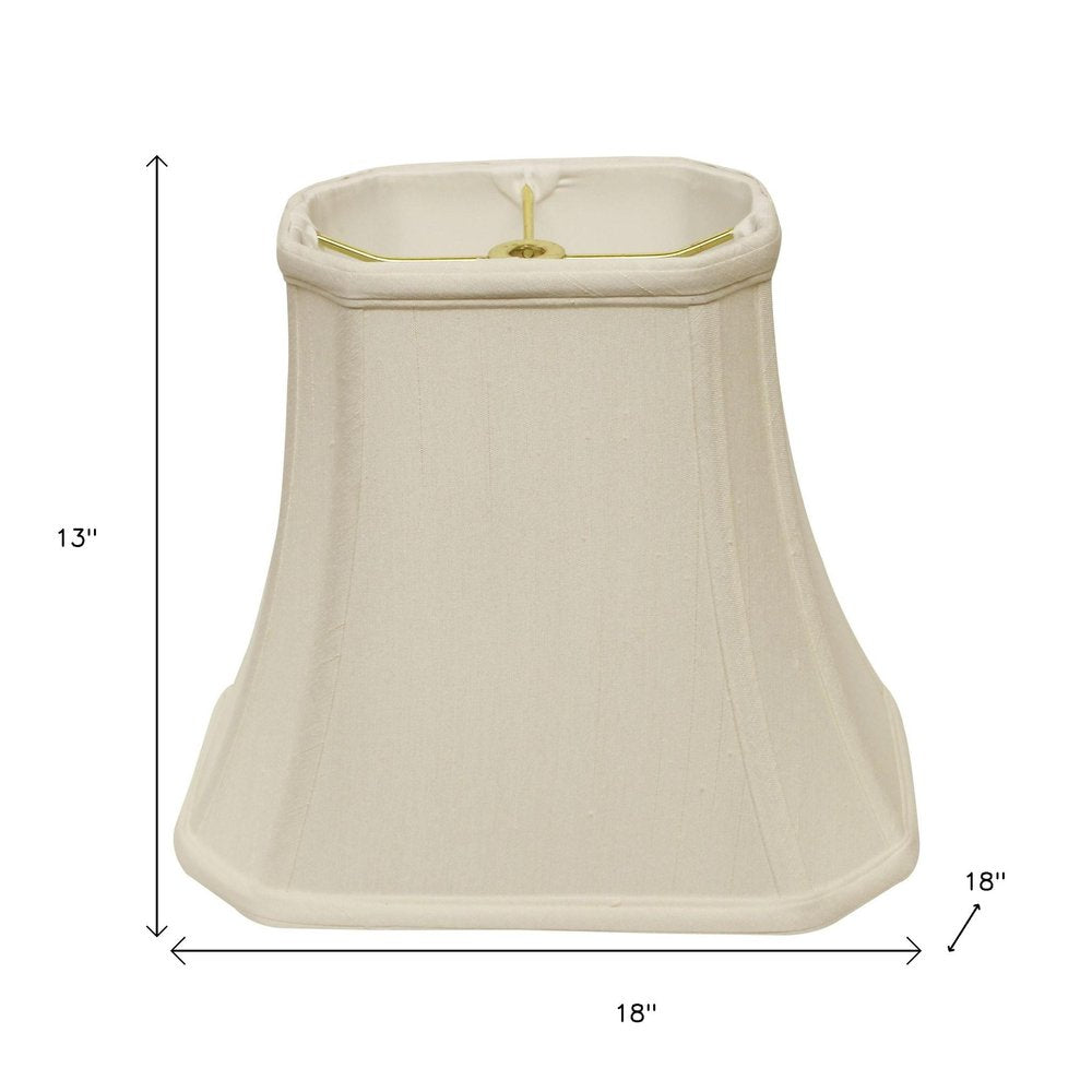 White Monay Shantung Silk Bell Lamp Shade HomeRoots