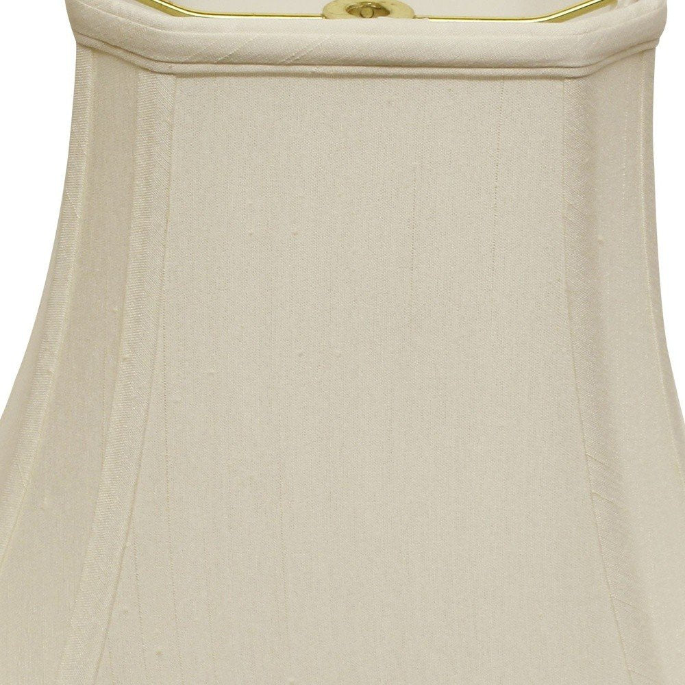 White Monay Shantung Silk Bell Lamp Shade HomeRoots