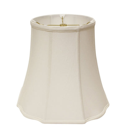 White Monay Shantung Silk Bell Lamp Shade HomeRoots
