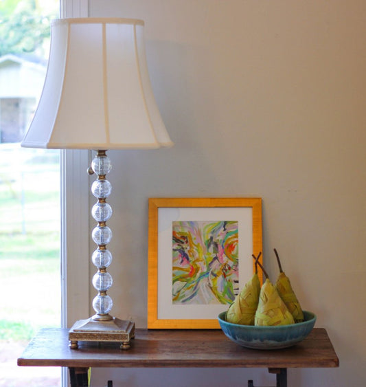White Monay Shantung Silk Bell Lamp Shade HomeRoots