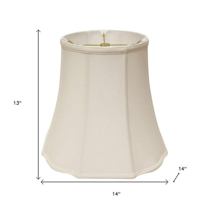 White Monay Shantung Silk Bell Lamp Shade HomeRoots