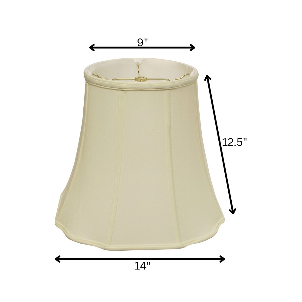 Ivory Monay Shantung Silk Bell Lamp Shade HomeRoots