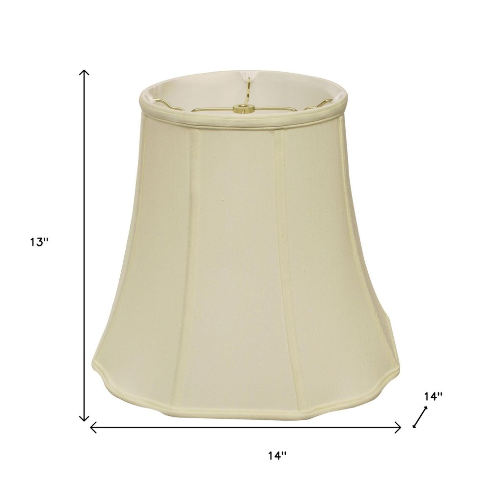 Ivory Monay Shantung Silk Bell Lamp Shade HomeRoots