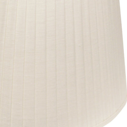 White Linen Pleated Oval Lamp Shade HomeRoots