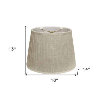 18" Cream Slanted Oval Paperback Linen Lampshade