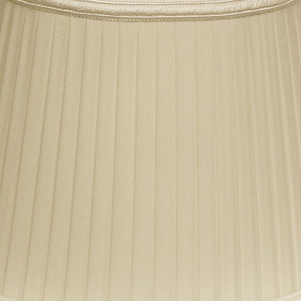 Ivory Shantung Silk Pleated Oval Lamp Shade HomeRoots