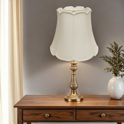 White Monay Shantung Silk Empire Lamp Shade HomeRoots