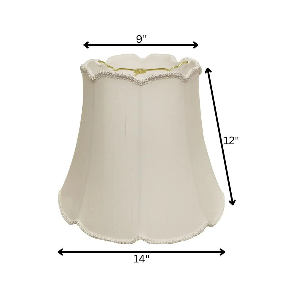 White Monay Shantung Silk Empire Lamp Shade HomeRoots