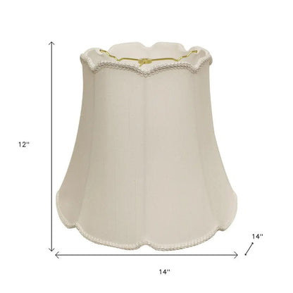 White Monay Shantung Silk Empire Lamp Shade HomeRoots
