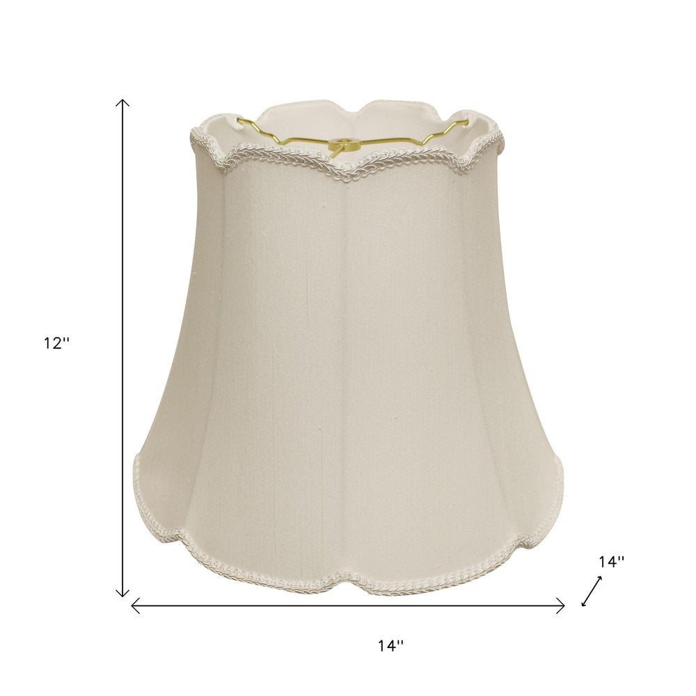 White Monay Shantung Silk Empire Lamp Shade HomeRoots