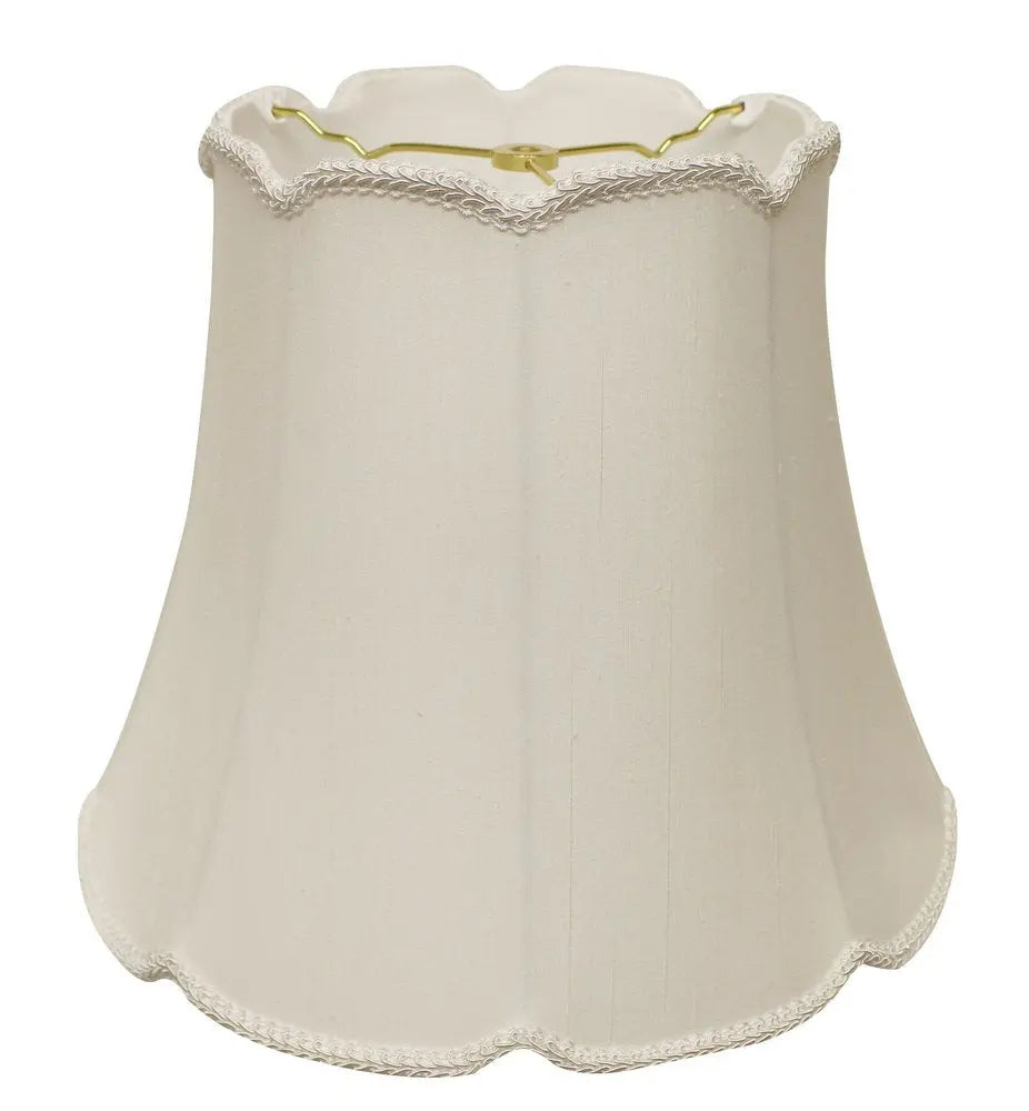 White Monay Shantung Silk Empire Lamp Shade HomeRoots