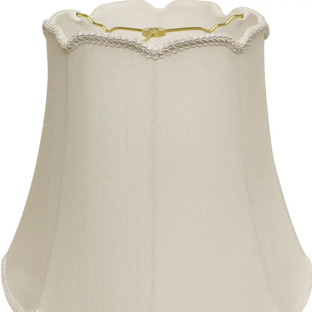 White Monay Shantung Silk Empire Lamp Shade HomeRoots