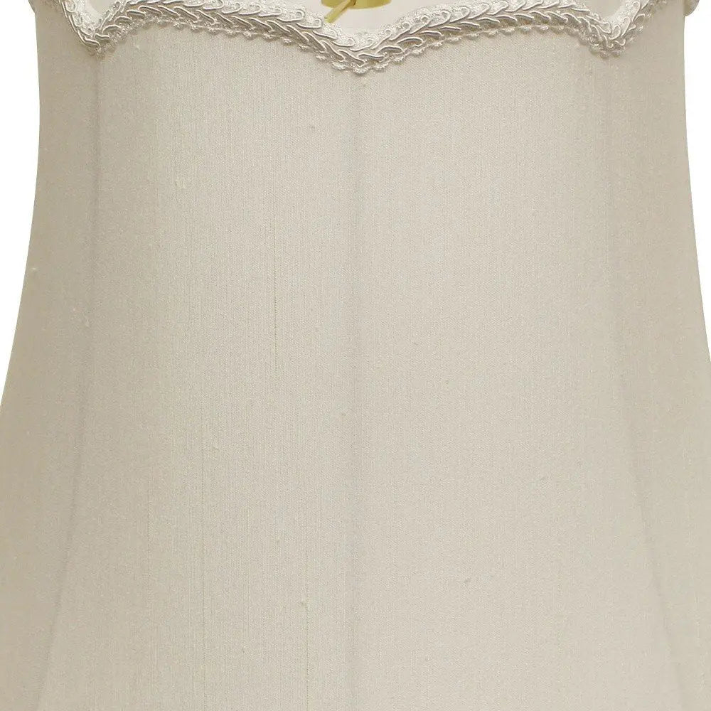 White Monay Shantung Silk Empire Lamp Shade HomeRoots