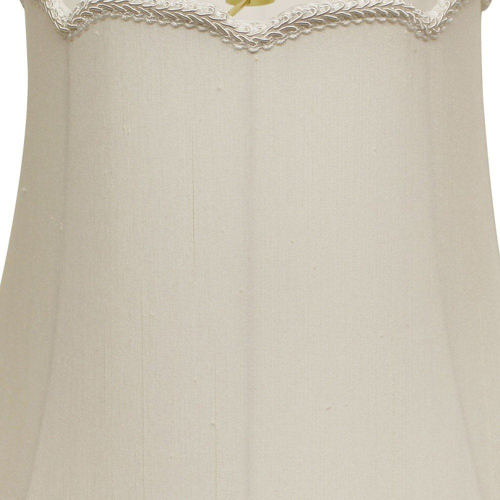 White Monay Shantung Silk Empire Lamp Shade HomeRoots