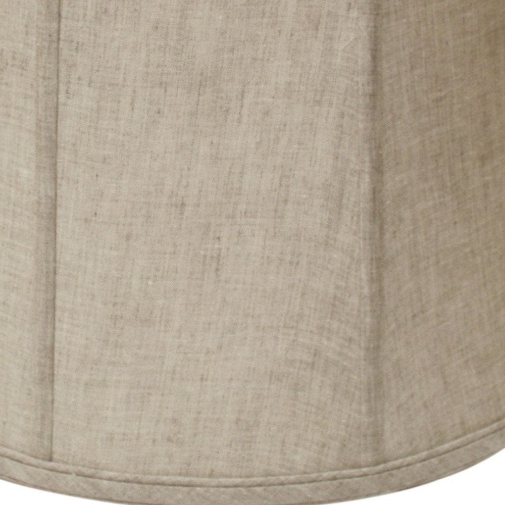 Cream Linen Drum Lamp Shade — view 4