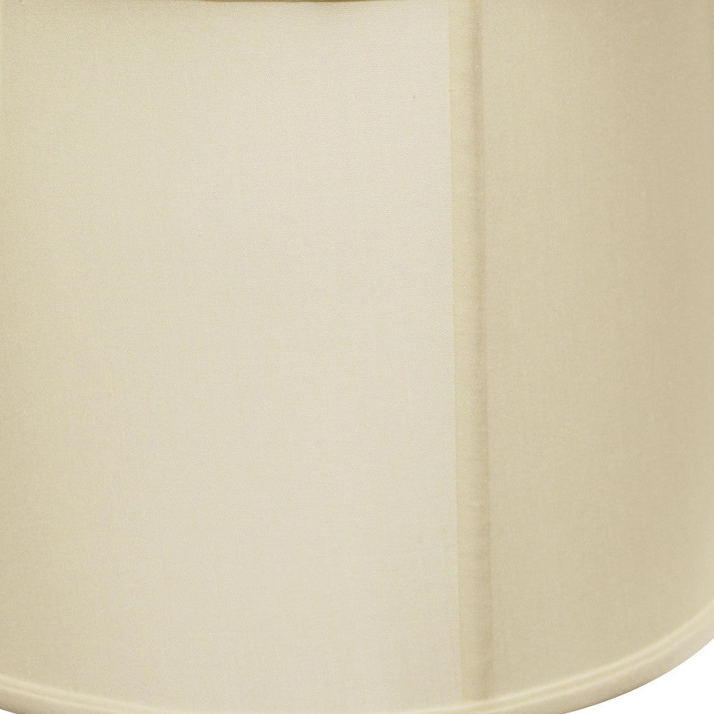 15" Ivory Throwback Drum Pongee Silk Lampshade