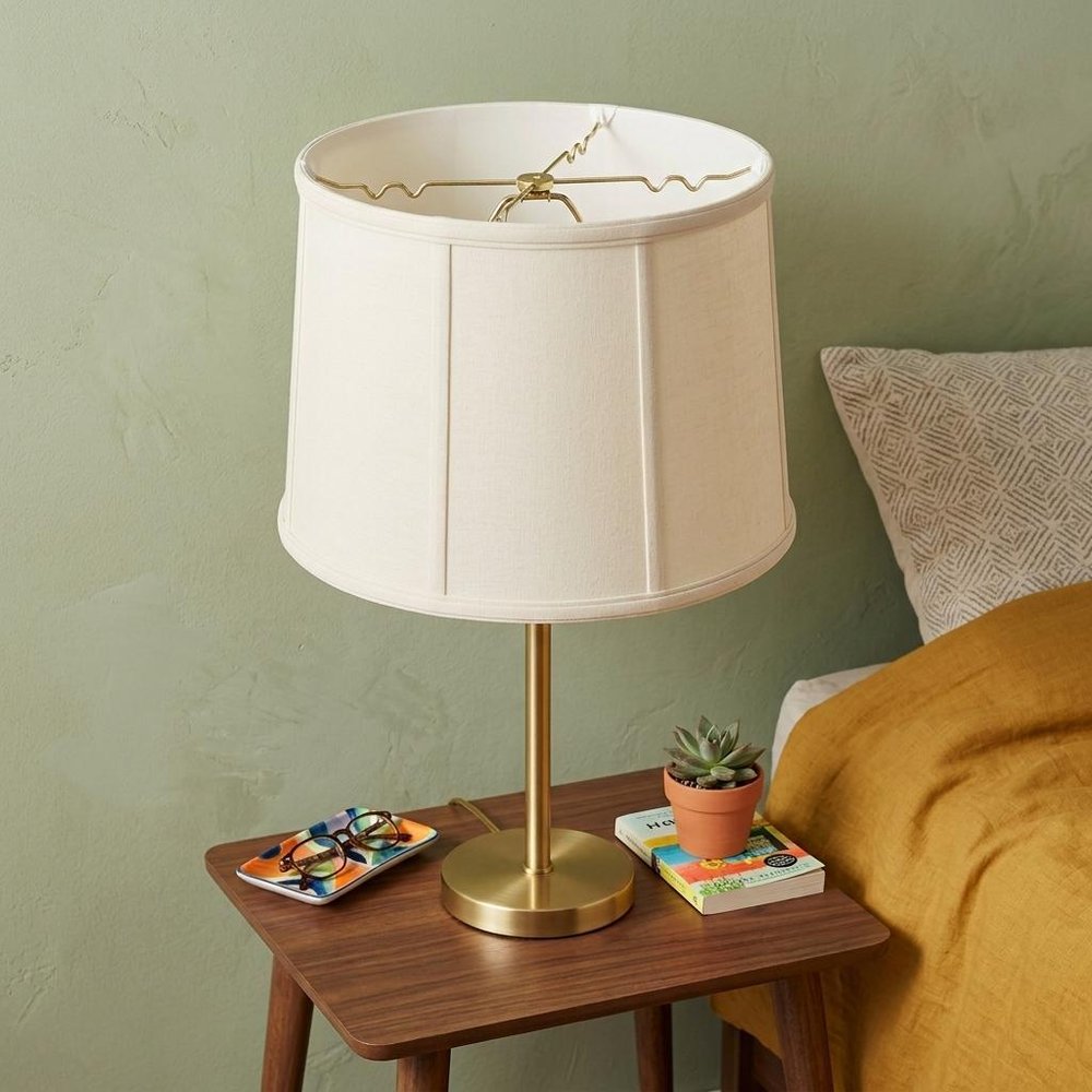 Vanilla Linen Drum Lamp Shade HomeRoots