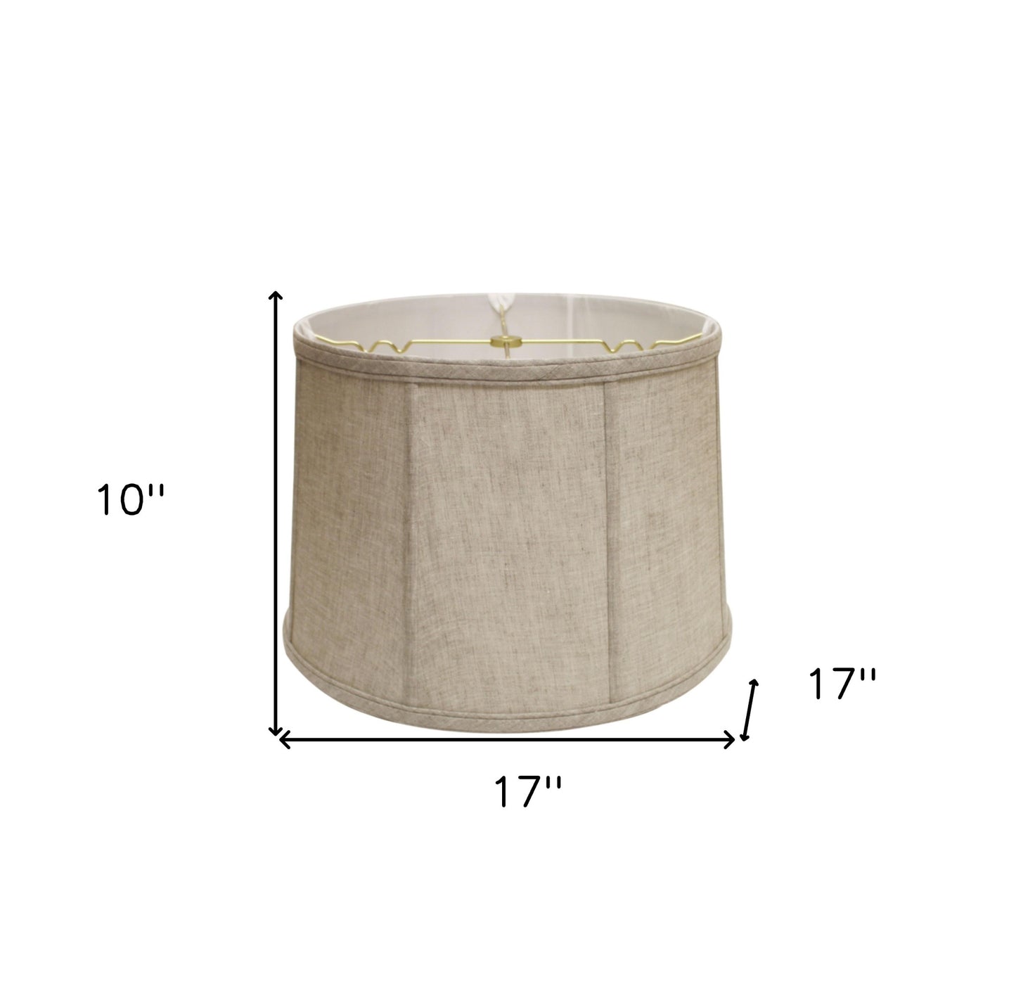 17" Cream Throwback Drum Linen Lampshade