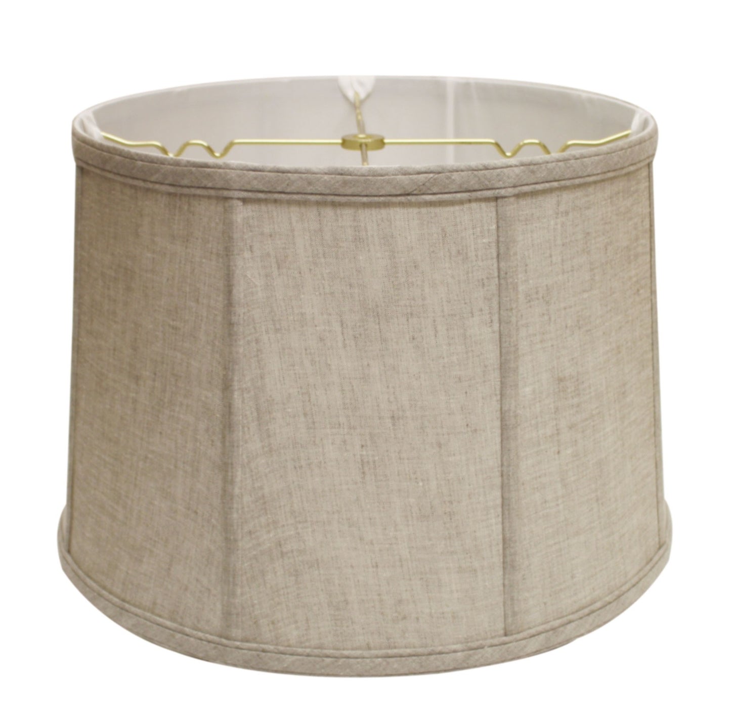 17" Cream Throwback Drum Linen Lampshade