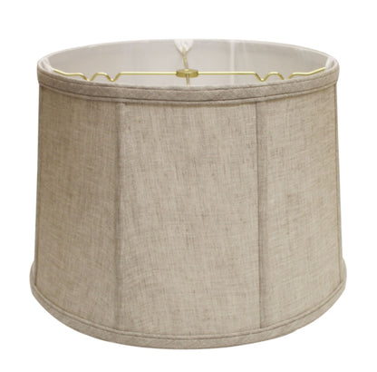 17" Cream Throwback Drum Linen Lampshade