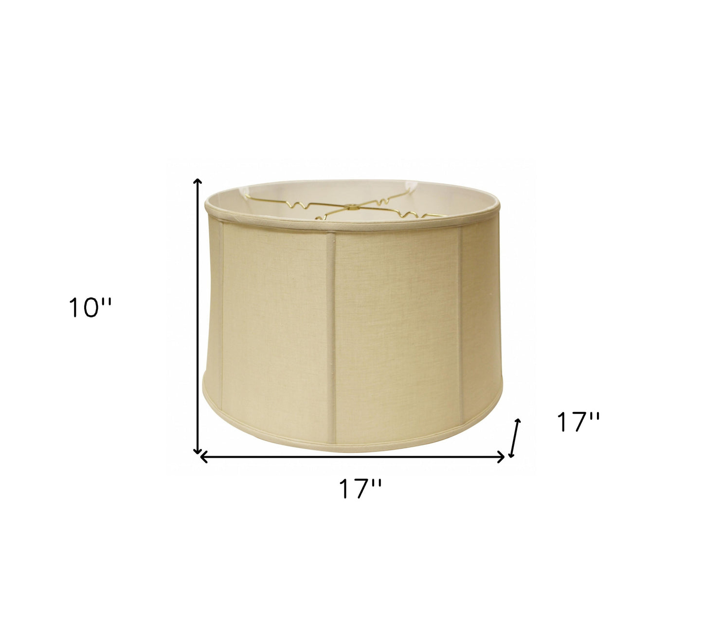 17" Pale Brown Throwback Drum Linen Lampshade