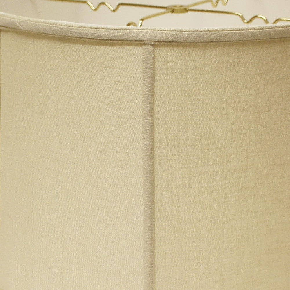 17" Pale Brown Throwback Drum Linen Lampshade
