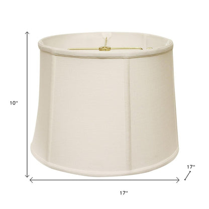 White Linen Drum Lamp Shade HomeRoots