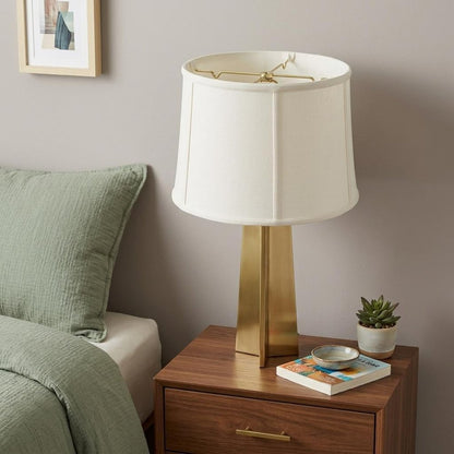 White Linen Drum Lamp Shade HomeRoots