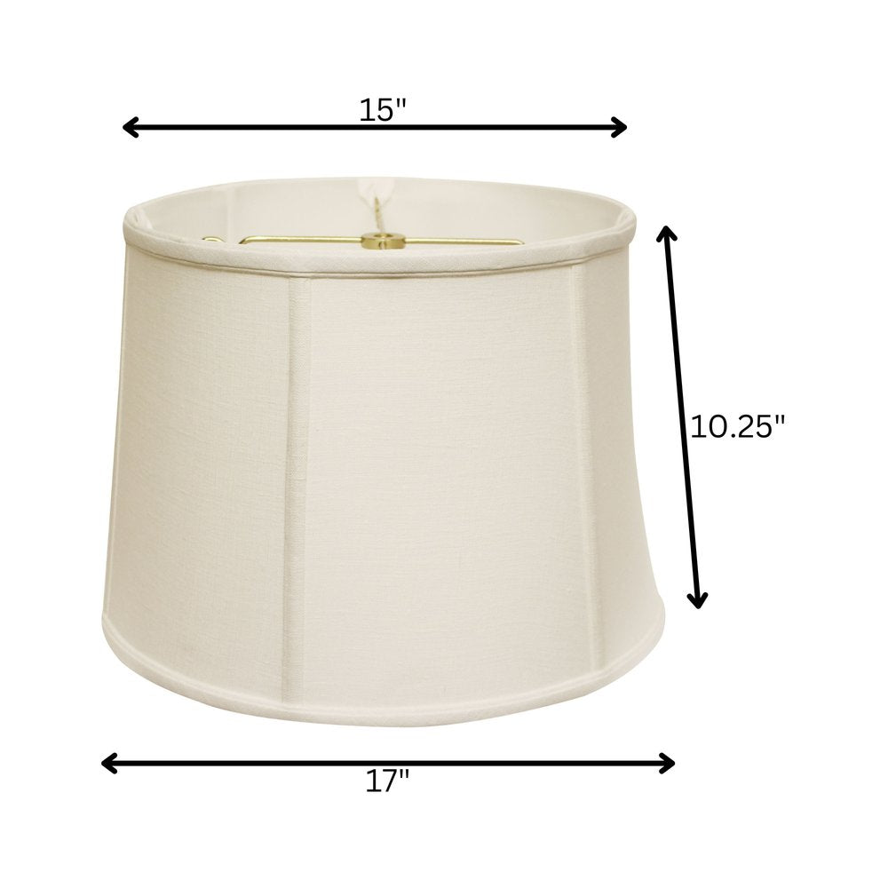 White Linen Drum Lamp Shade HomeRoots