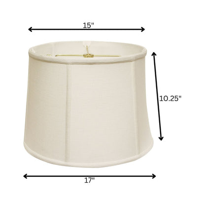 White Linen Drum Lamp Shade HomeRoots