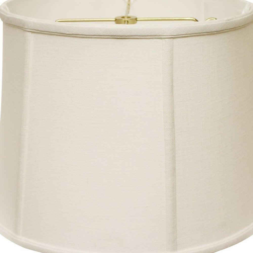 White Linen Drum Lamp Shade HomeRoots