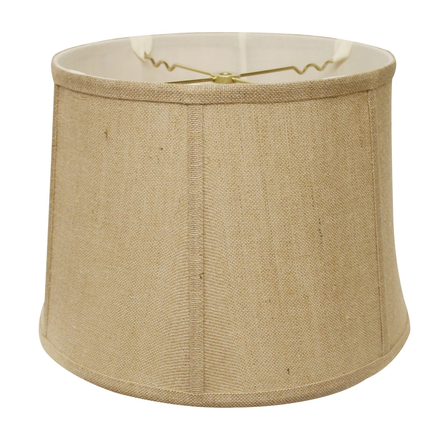 19" Golden Fiber Throwback Drum Burlap Lampshade