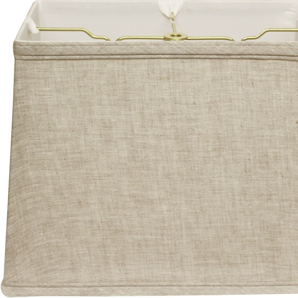 14" Cream Throwback Rectangle Linen Lampshade