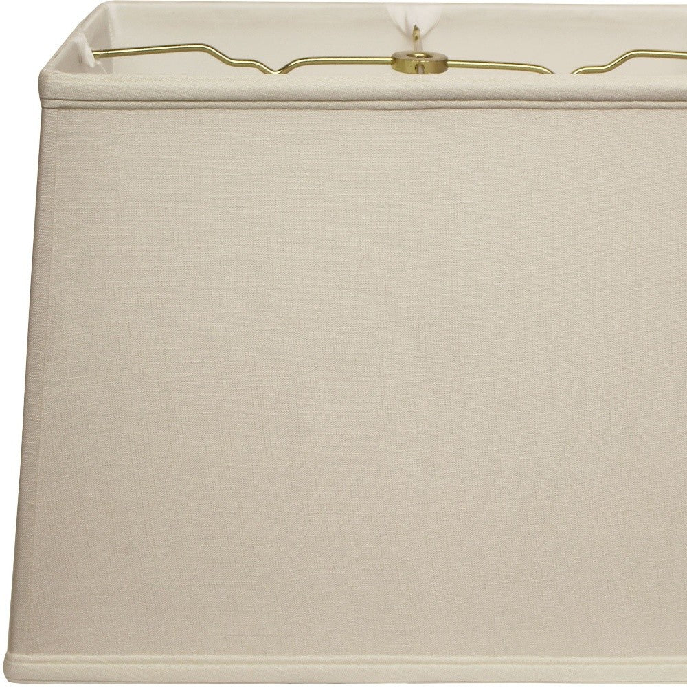 18" Off White Throwback Rectangle Linen Lampshade