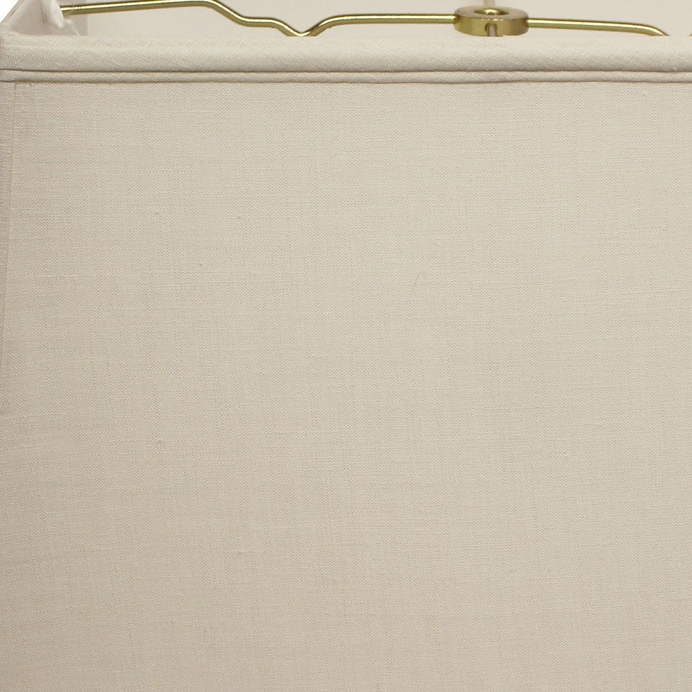 18" Off White Throwback Rectangle Linen Lampshade