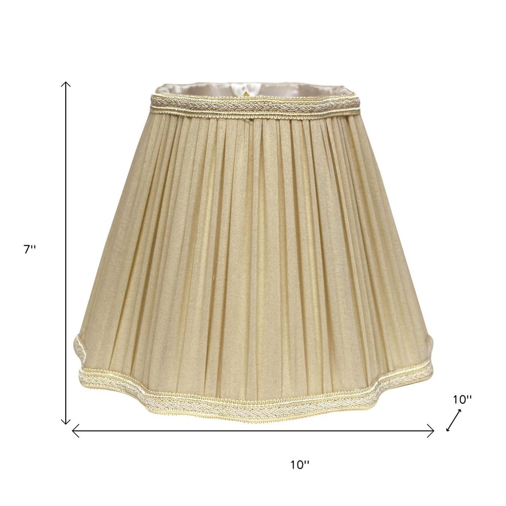Taupe Shantung Silk Square Lamp Shade HomeRoots