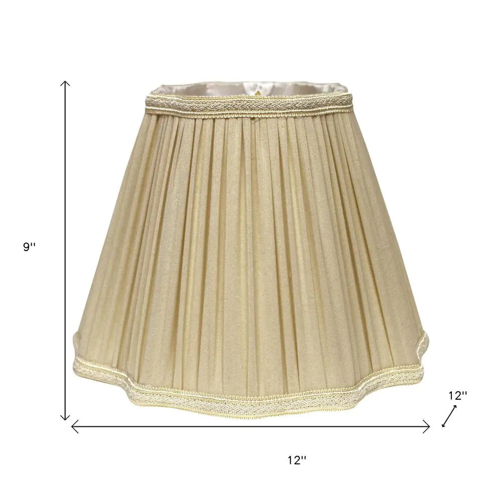 Taupe Shantung Silk Square Lamp Shade HomeRoots