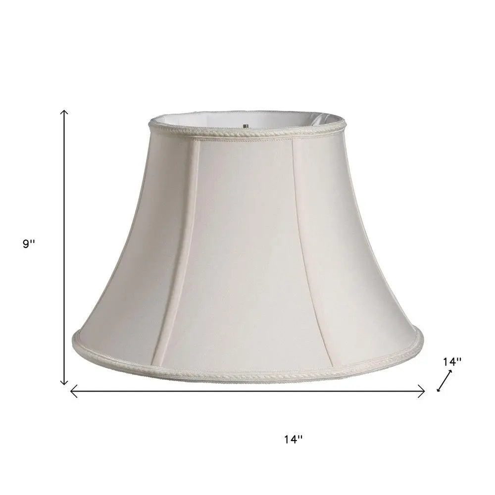 Cream Shantung Silk Bell Lamp Shade HomeRoots
